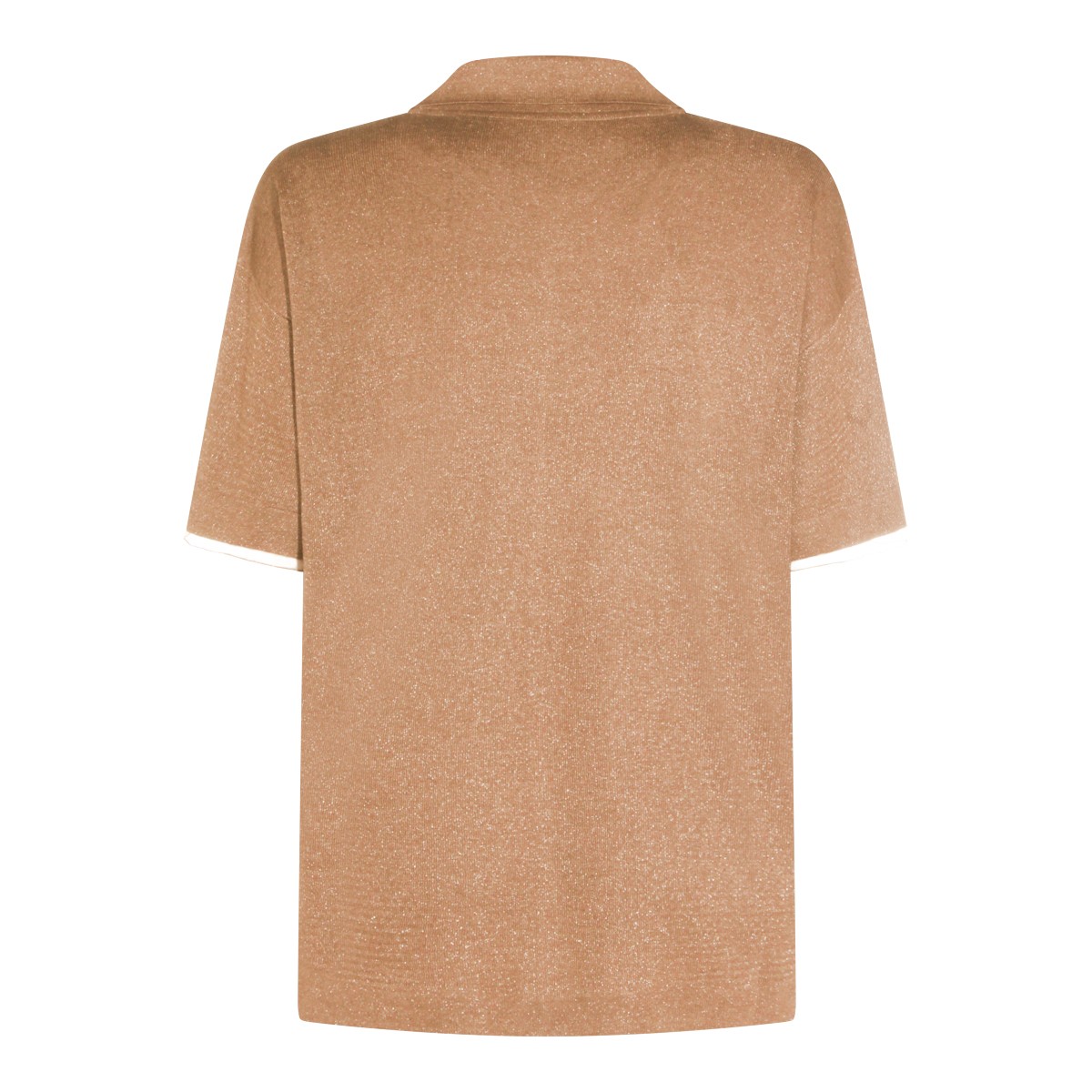 BROWN VISCOSE POLO SHIRT