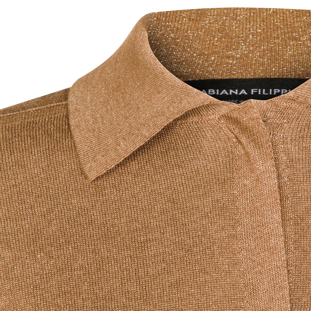 BROWN VISCOSE POLO SHIRT