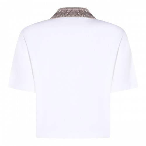 WHITE COTTON POLO SHIRT