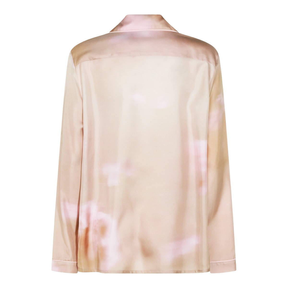 BEIGE AND PINK SILK SHIRT