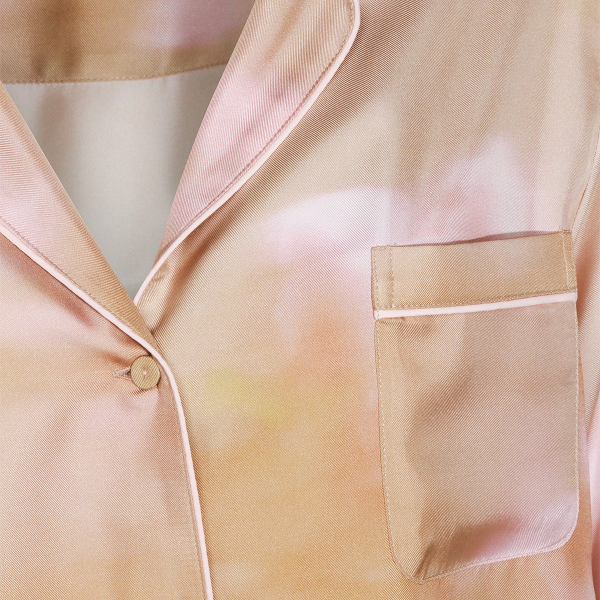 BEIGE AND PINK SILK SHIRT