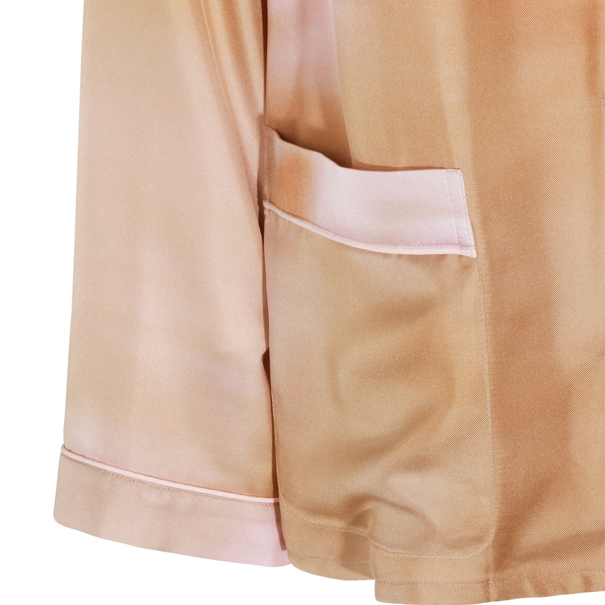 BEIGE AND PINK SILK SHIRT