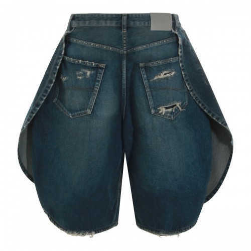 DARK BLUE COTTON SHORTS 2