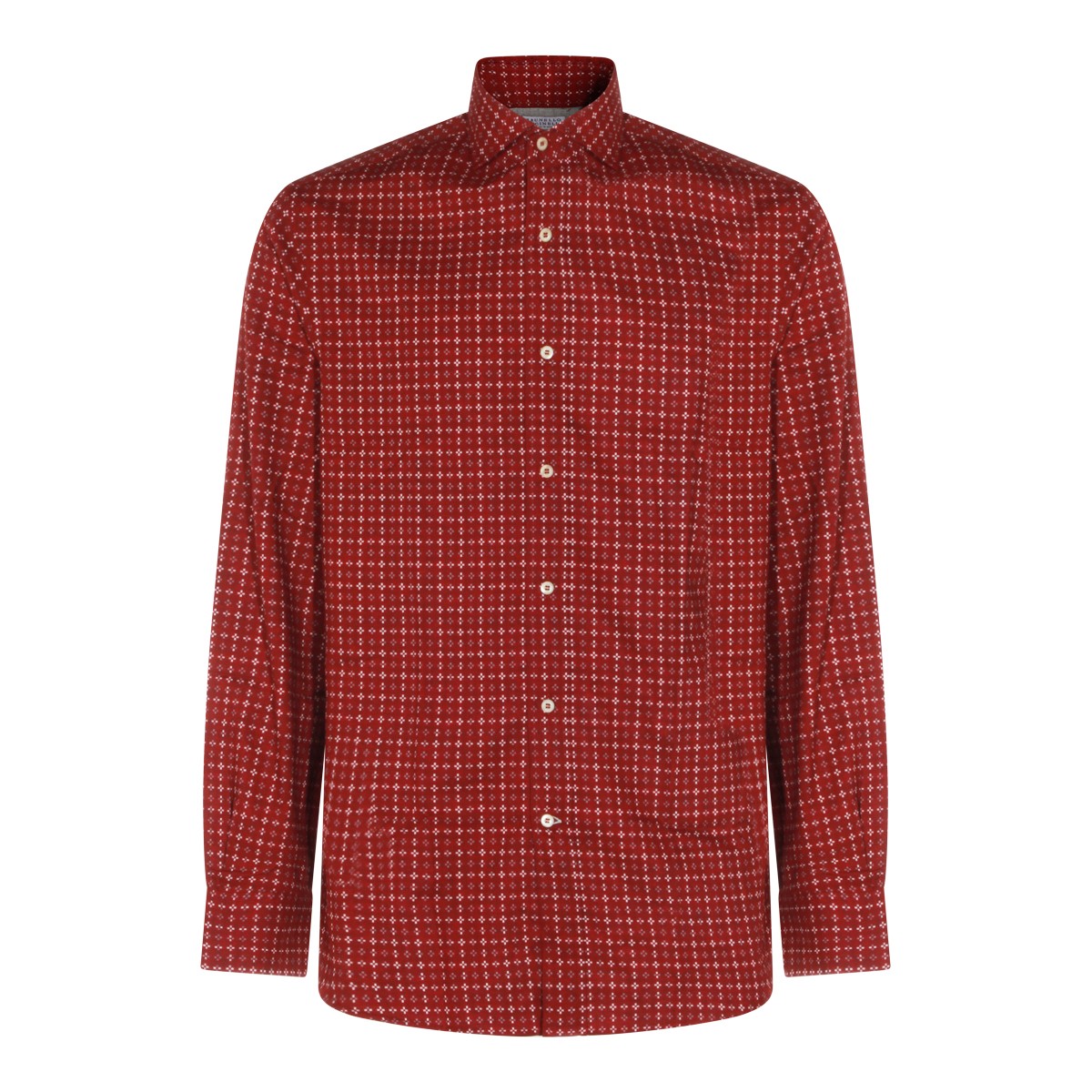 RED COTTON CHECK SHIRT