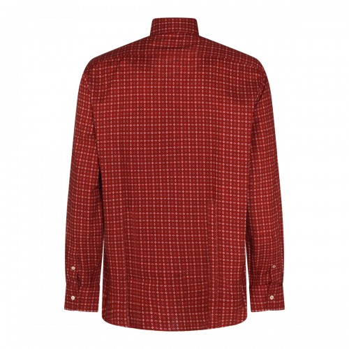 RED COTTON CHECK SHIRT