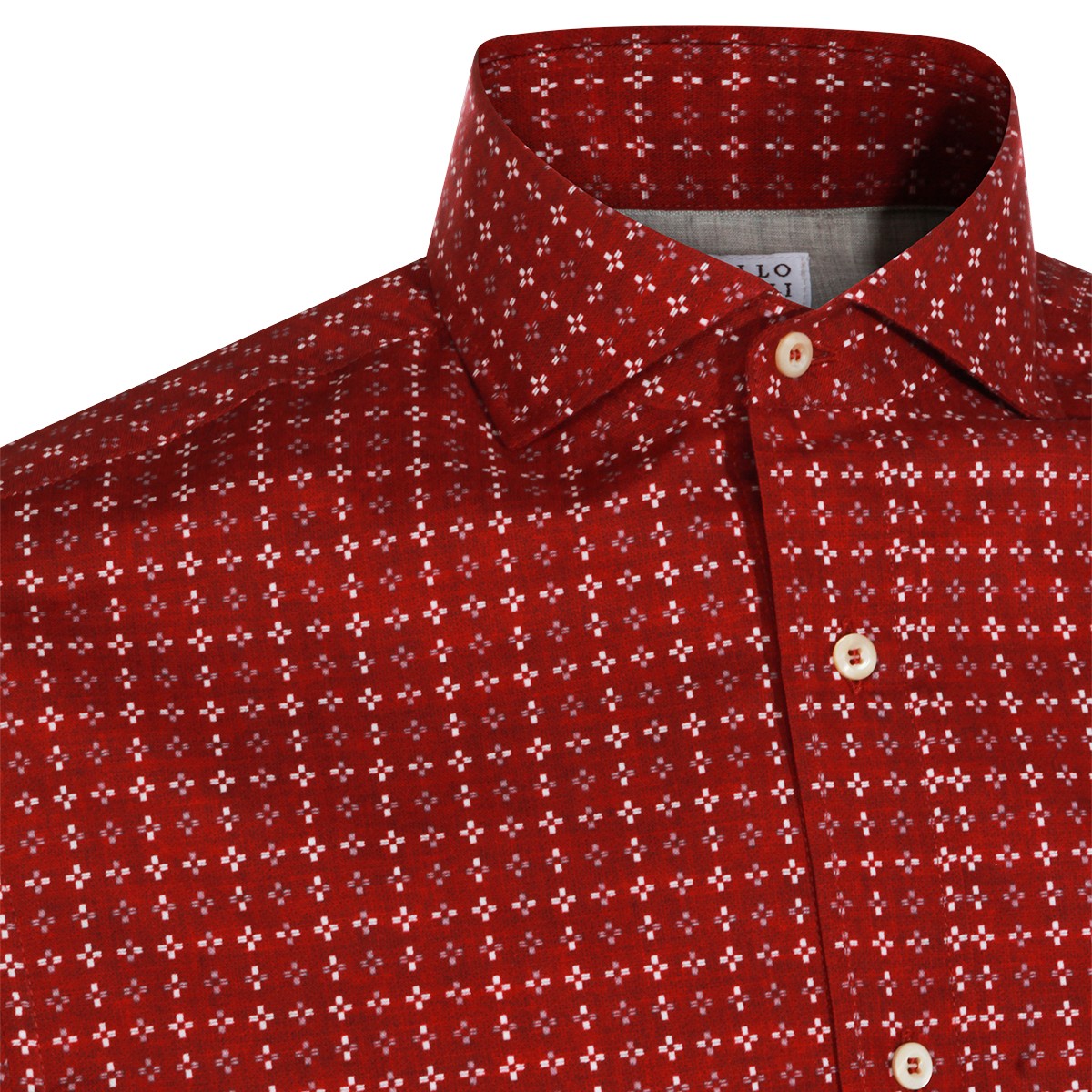 RED COTTON CHECK SHIRT