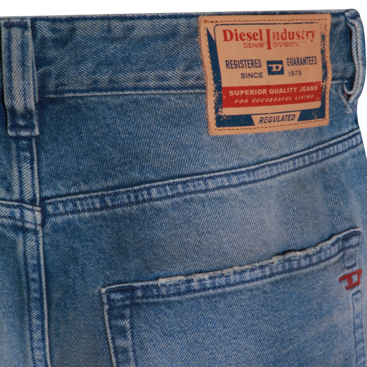 LIGHT BLUE COTTON DENIM JEANS