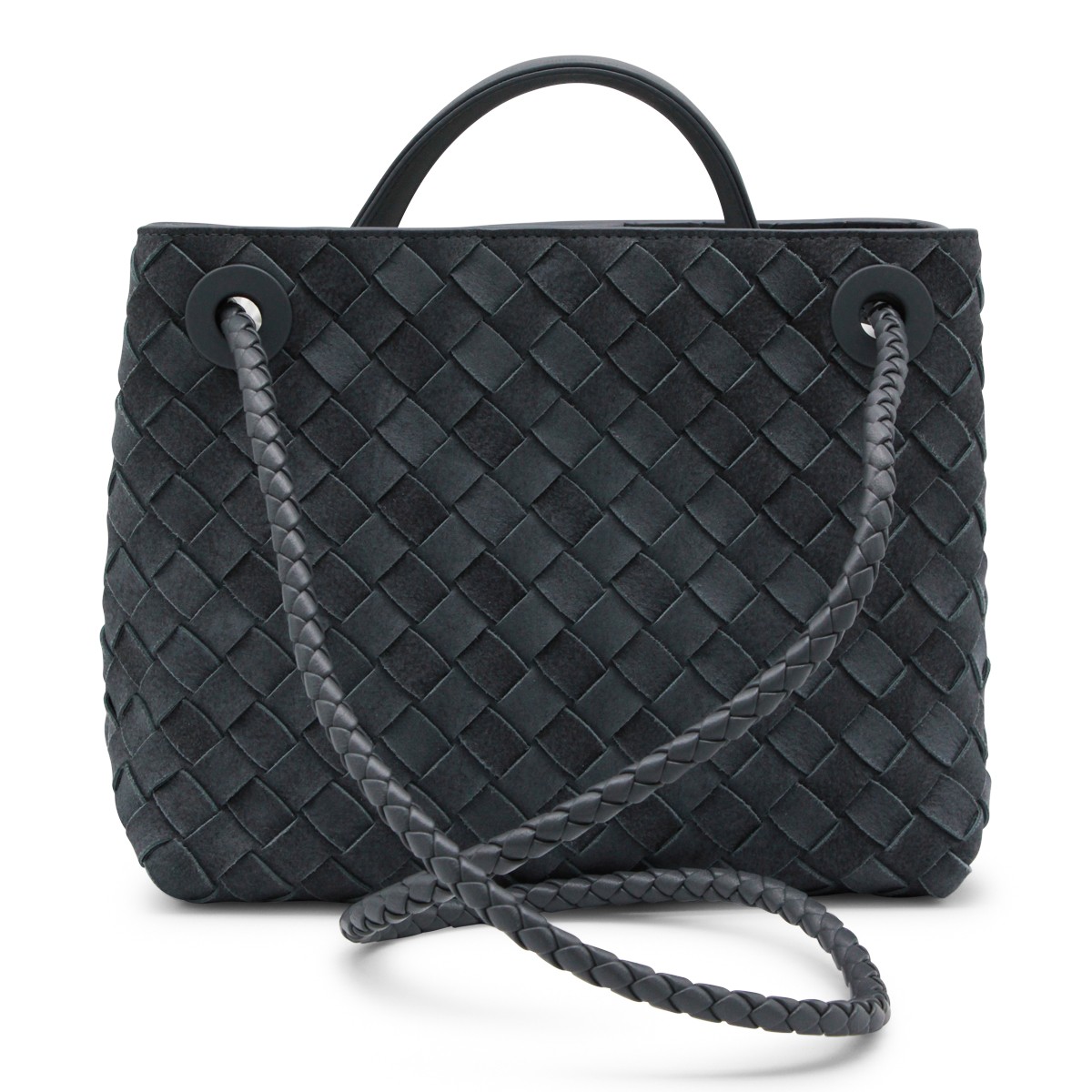 BLUE LEATHER ANDIAMO BAG