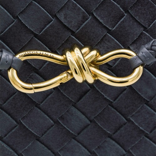 BLUE LEATHER ANDIAMO BAG