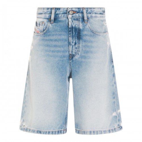 LIGHT BLUE COTTON SHORTS