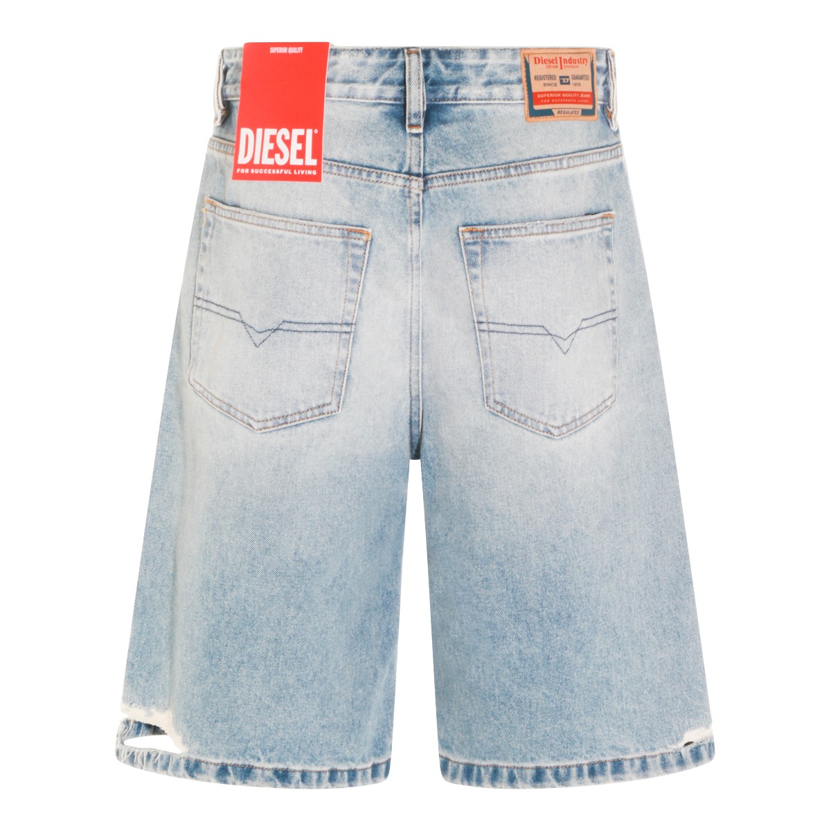 LIGHT BLUE COTTON SHORTS