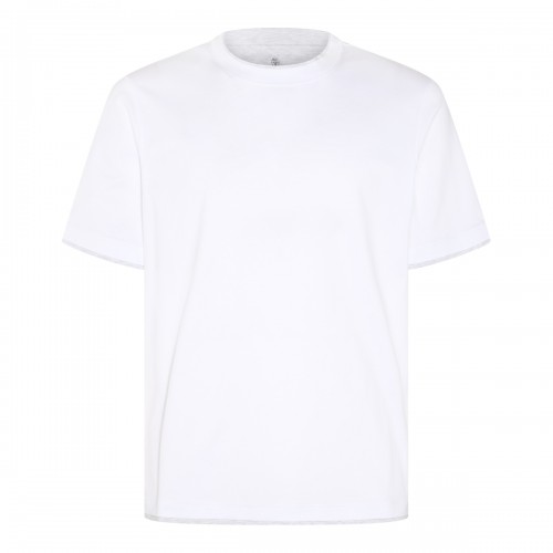 WHITE COTTON T-SHIRT