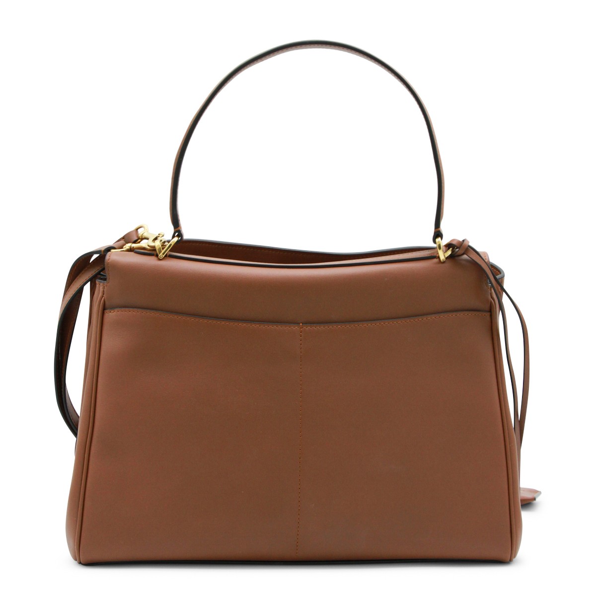 BROWN RODEO M LEATHER TOP HANDLE BAG