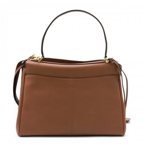BROWN RODEO M LEATHER TOP HANDLE BAG