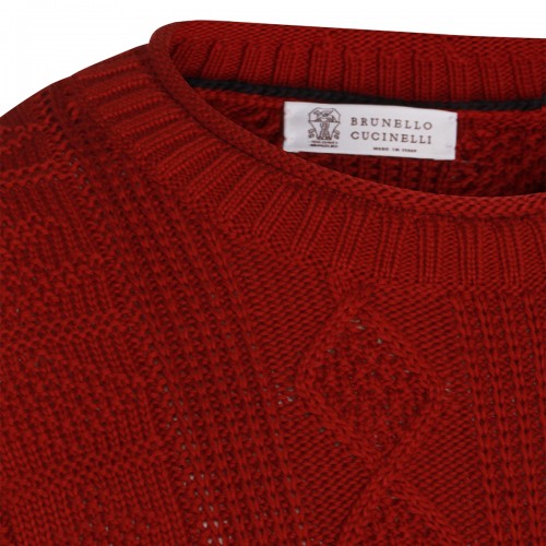 RED COTTON KNITWEAR