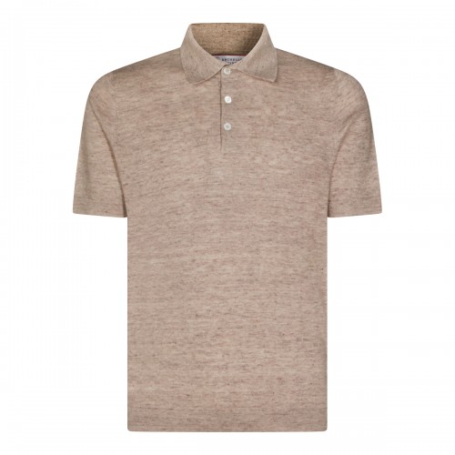 BEIGE LINEN COTTON BLEND...