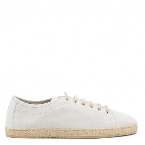WHITE LEATHER ESPADRILLAS