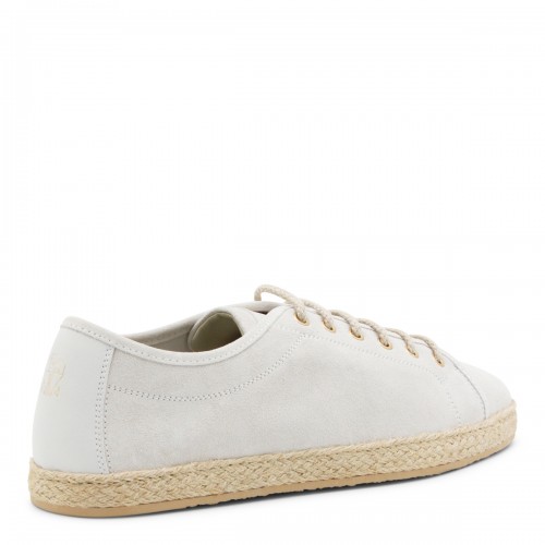 WHITE LEATHER ESPADRILLAS