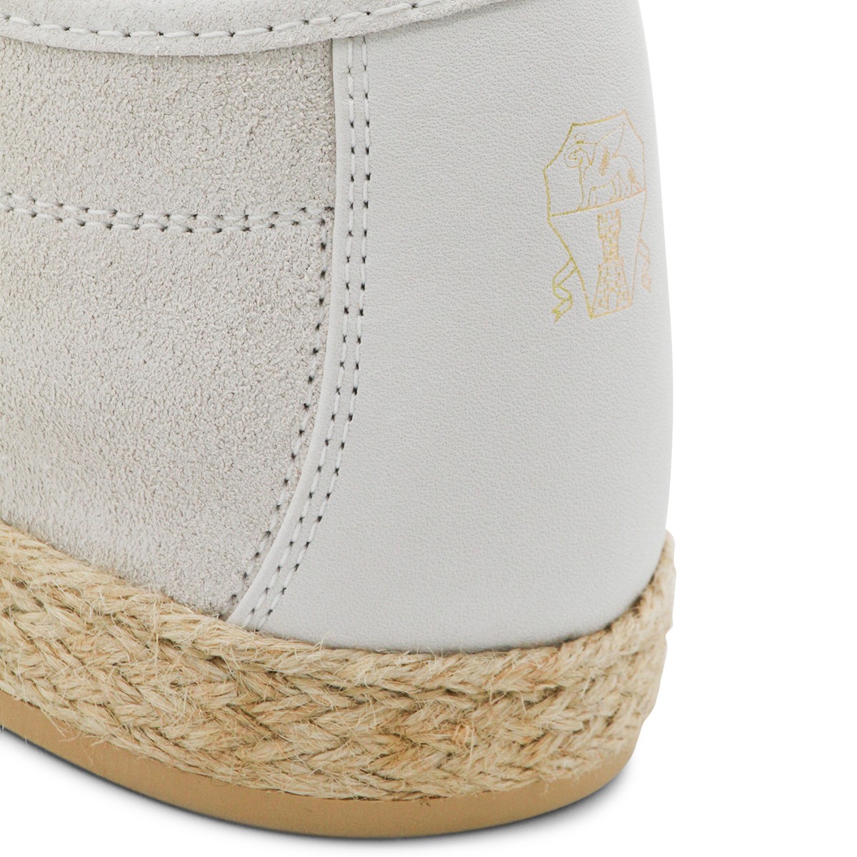 WHITE LEATHER ESPADRILLAS