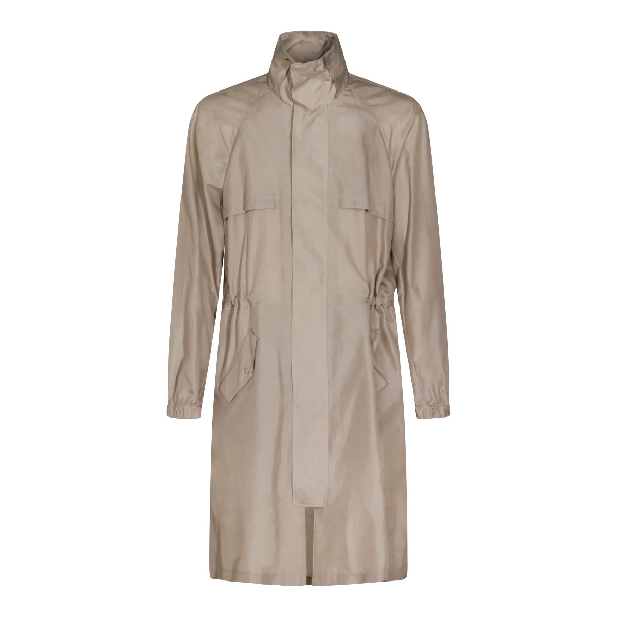 BEIGE SILK CASUAL JACKET