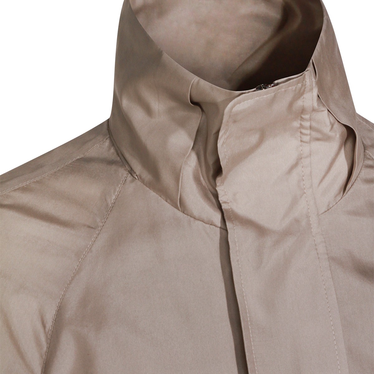 BEIGE SILK CASUAL JACKET