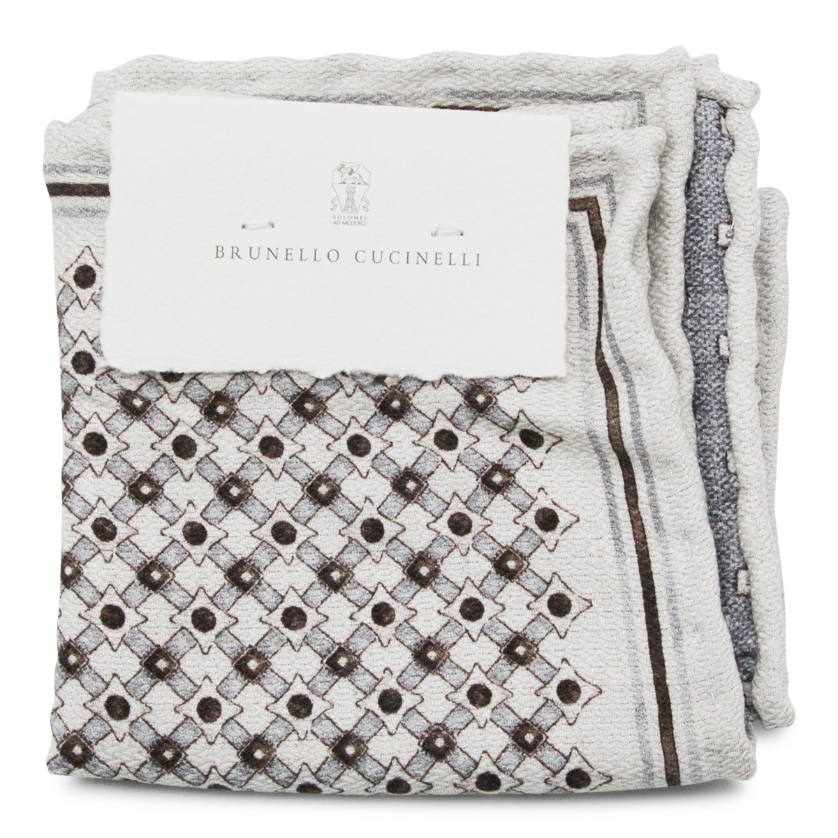 GREY AND BLACK SILK SCARF