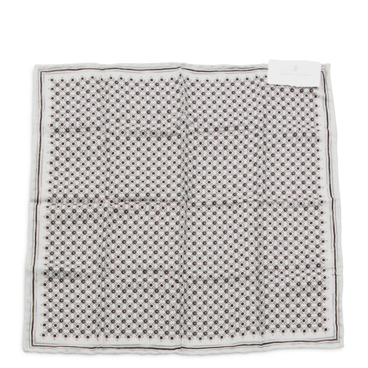 GREY AND BLACK SILK SCARF