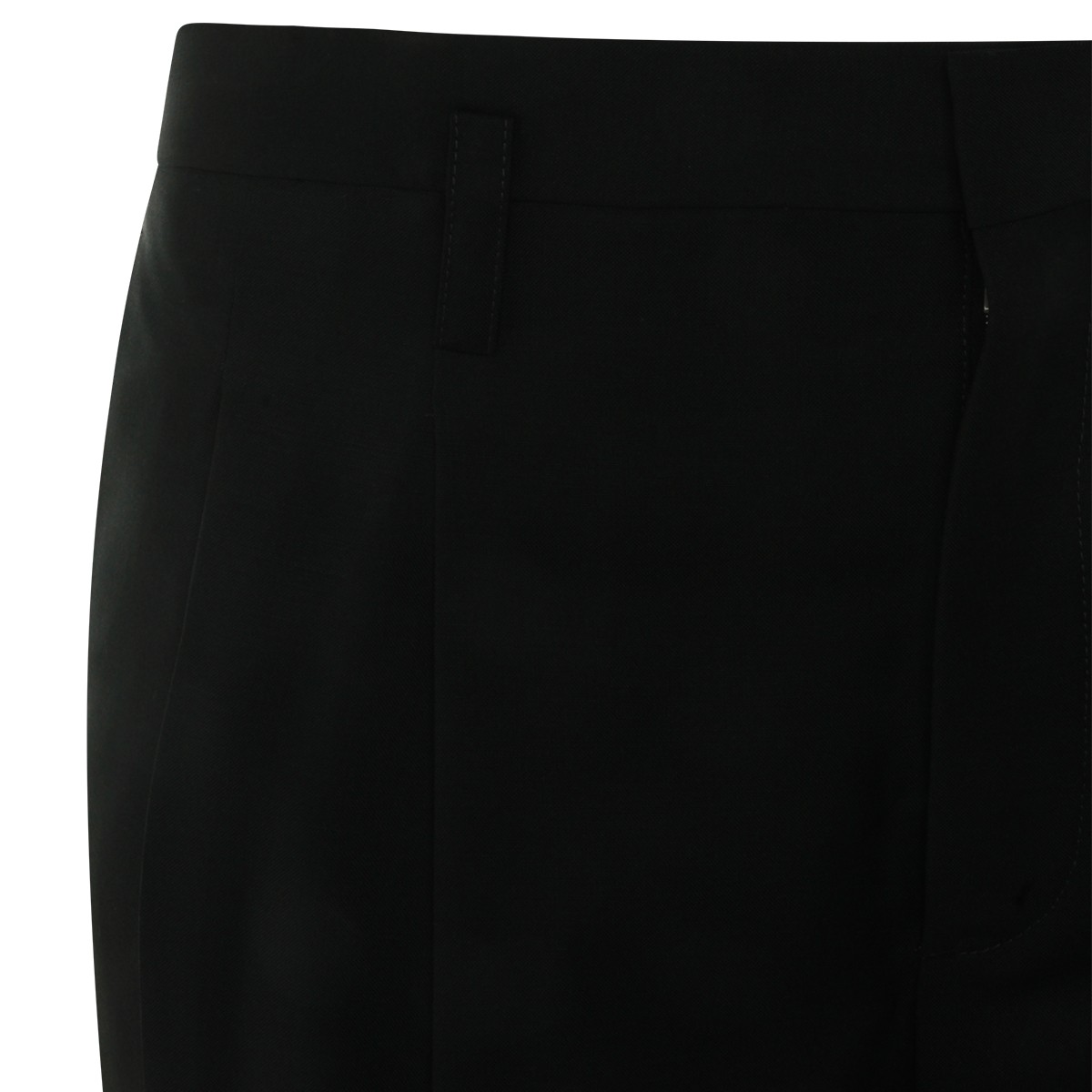 BLACK VIRGIN WOOL PANTS