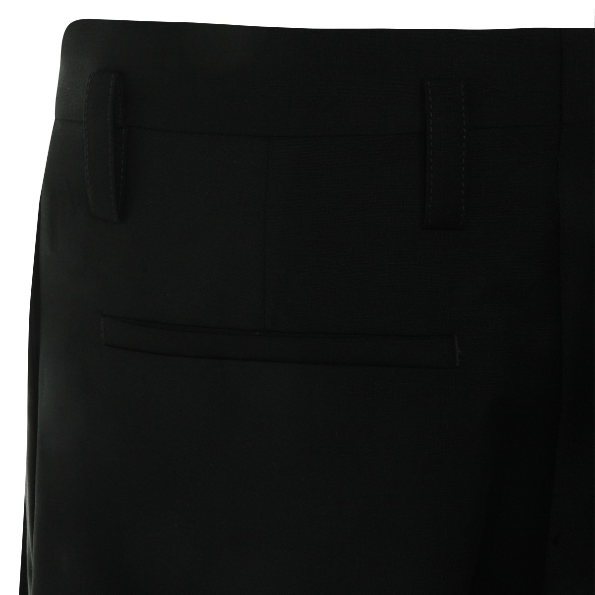 BLACK VIRGIN WOOL PANTS