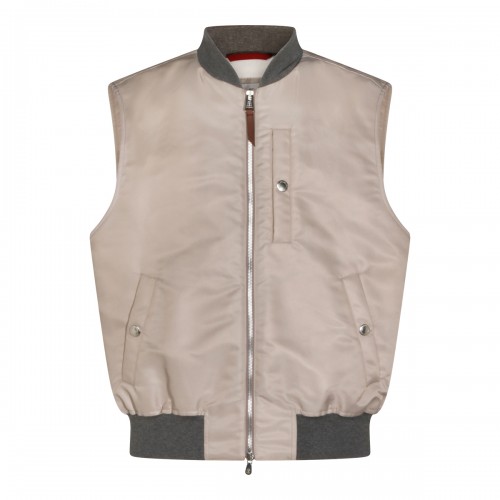BEIGE VEST DOWN JACKET