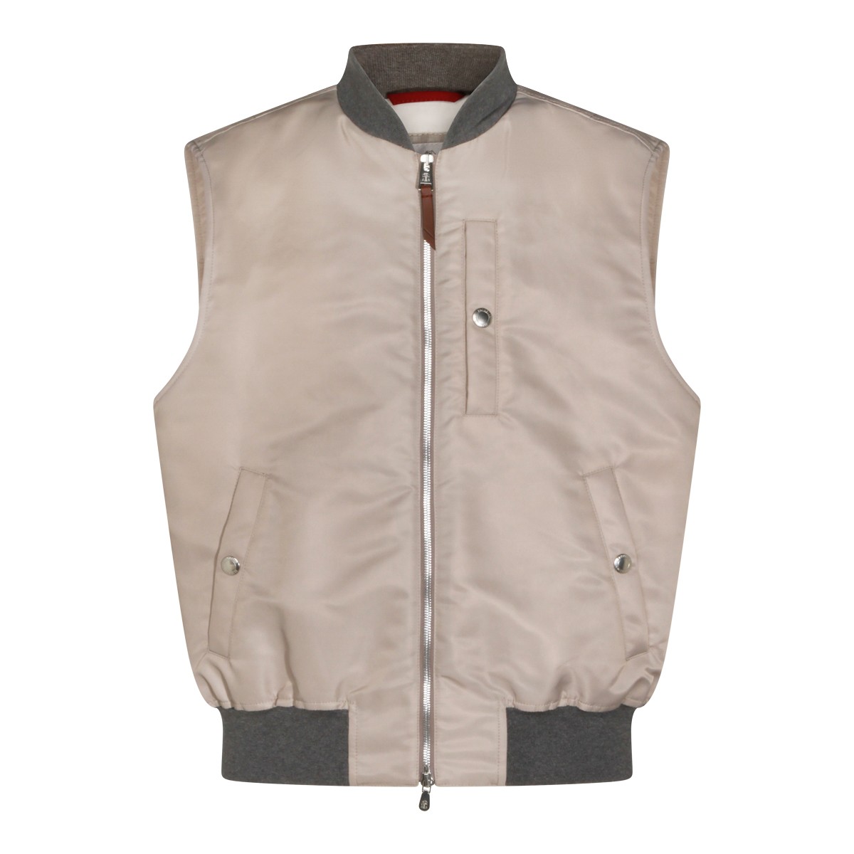 BEIGE VEST DOWN JACKET