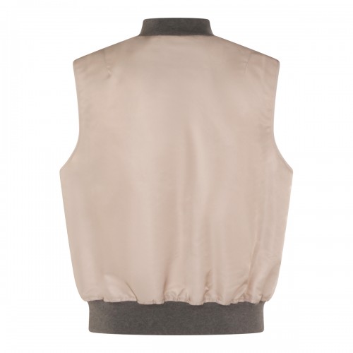 BEIGE VEST DOWN JACKET