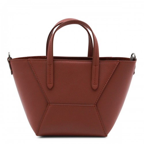 BROWN LEATHER TOTE BAG