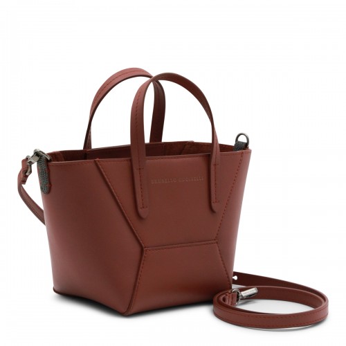 BROWN LEATHER TOTE BAG 2