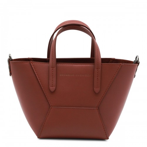 BROWN LEATHER TOTE BAG