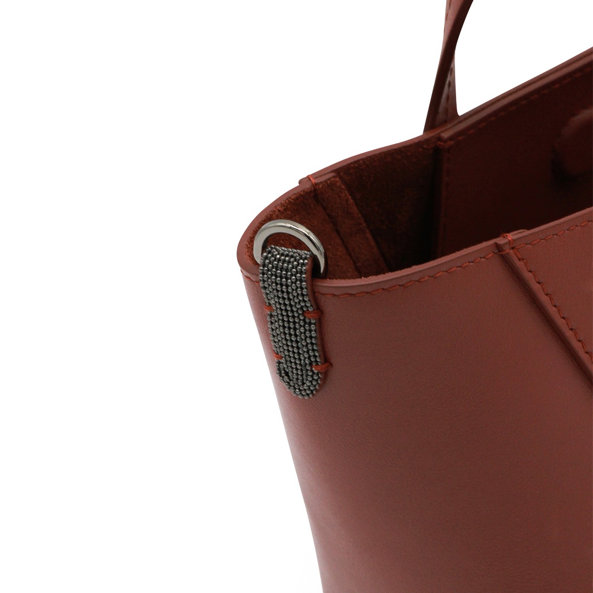 BROWN LEATHER TOTE BAG