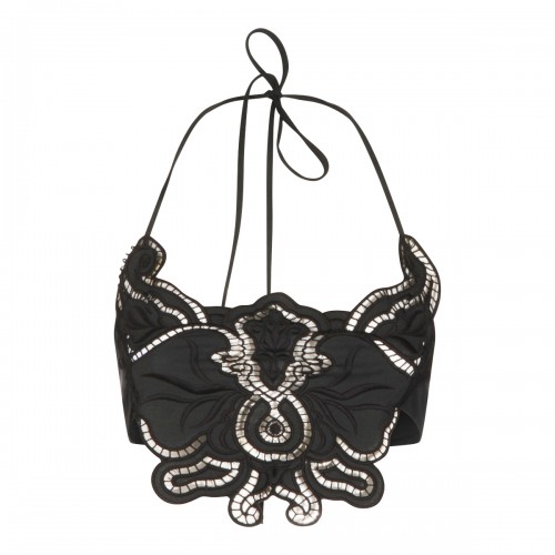 BLACK LACE FLOREAL TOP