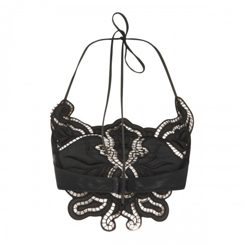 BLACK LACE FLOREAL TOP