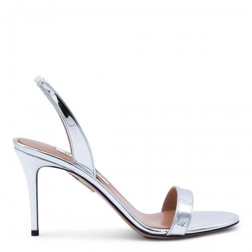SILVER LEATHER SO NUDE SANDALS