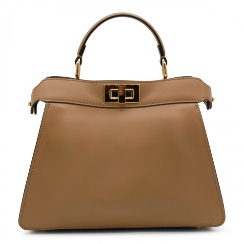 BEIGE LEATHER PEKABOO ISEEU SMALL TOP HANDLE BAG