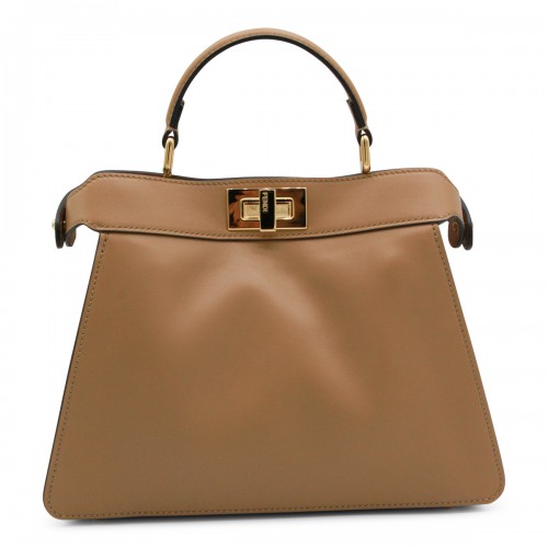 BEIGE LEATHER PEKABOO ISEEU SMALL TOP HANDLE BAG