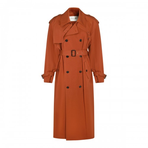 MOCHA COTTON TRENCH COAT