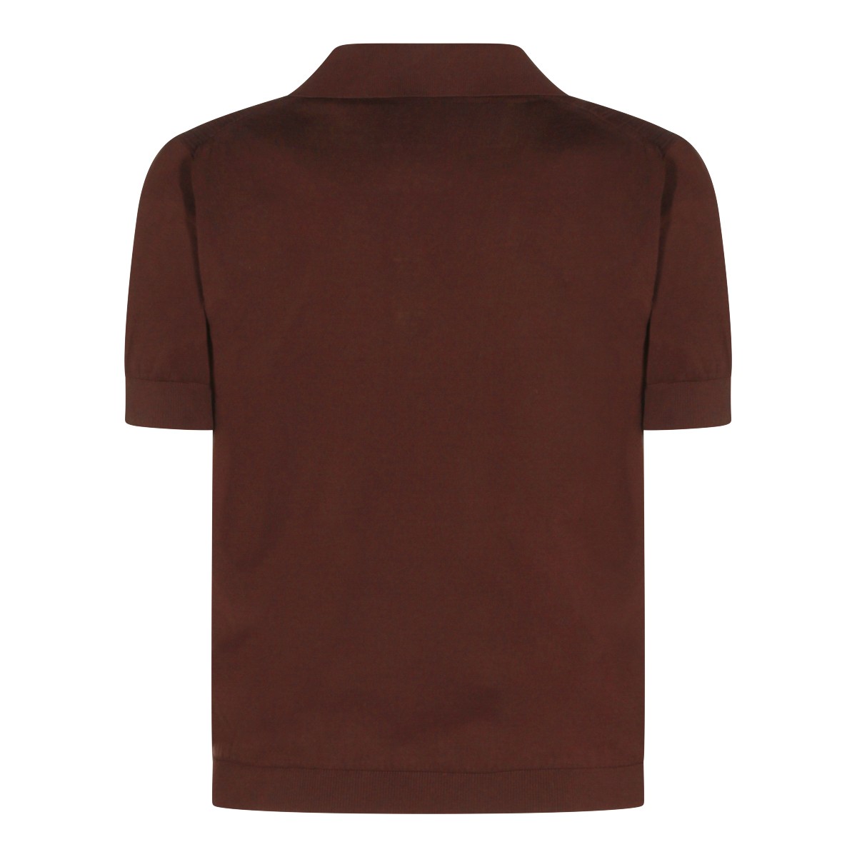 BROWN COTTON POLO SHIRT