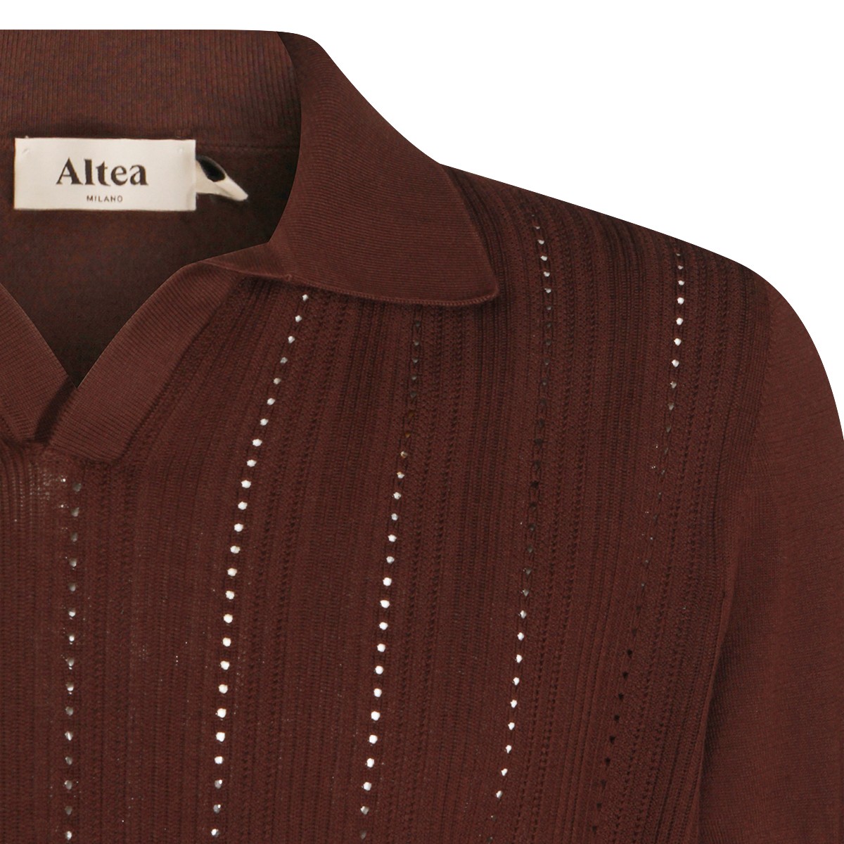 BROWN COTTON POLO SHIRT