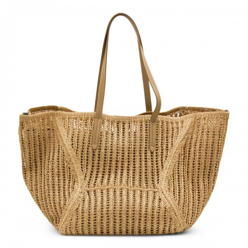 RAFFIA TOP HANDLE BAG