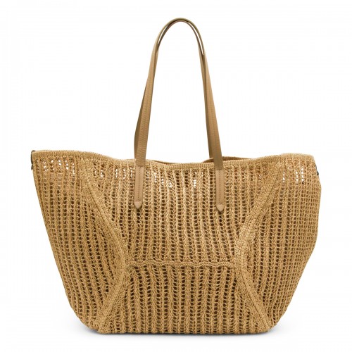 RAFFIA TOP HANDLE BAG