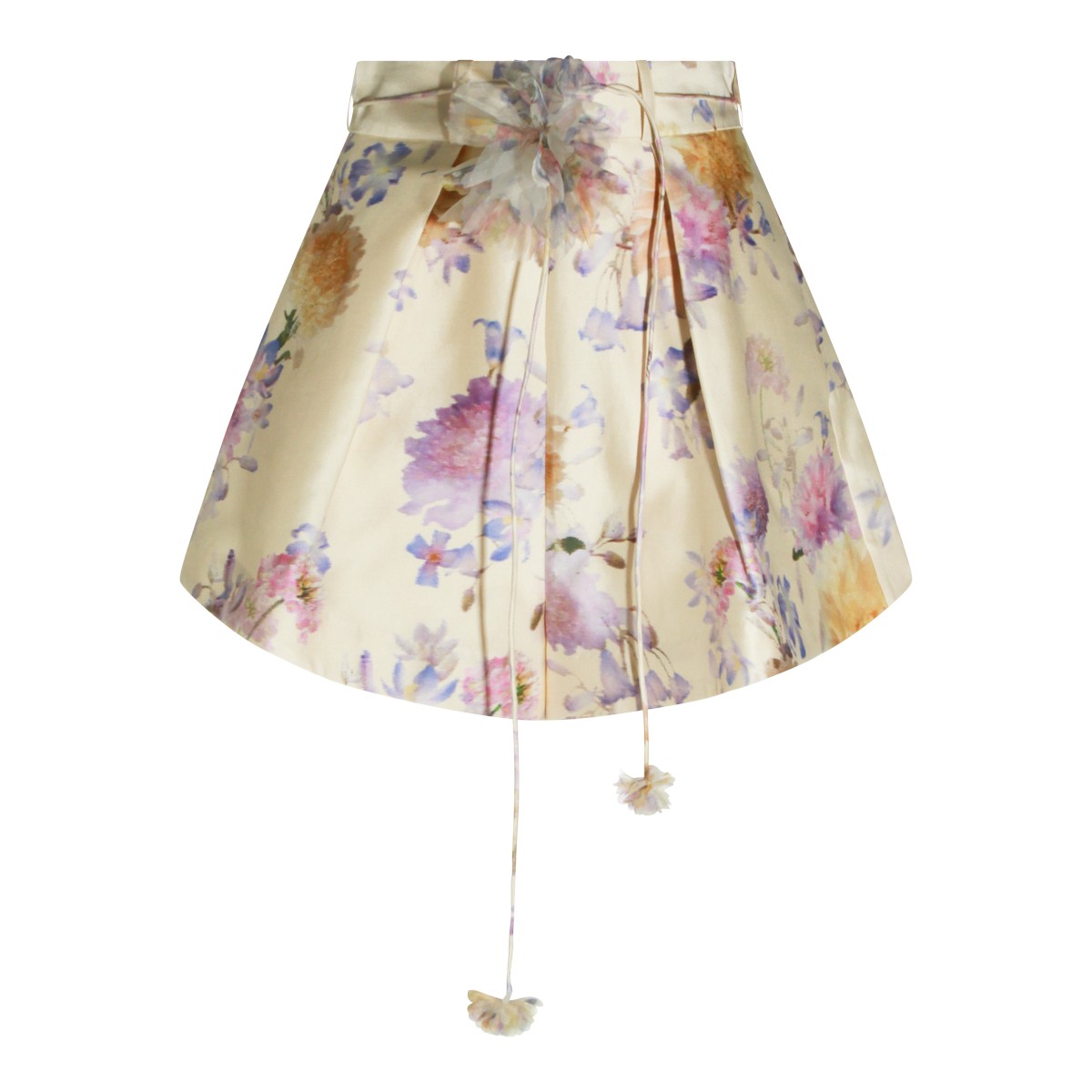 MULTICOLOR SILK SHORTS