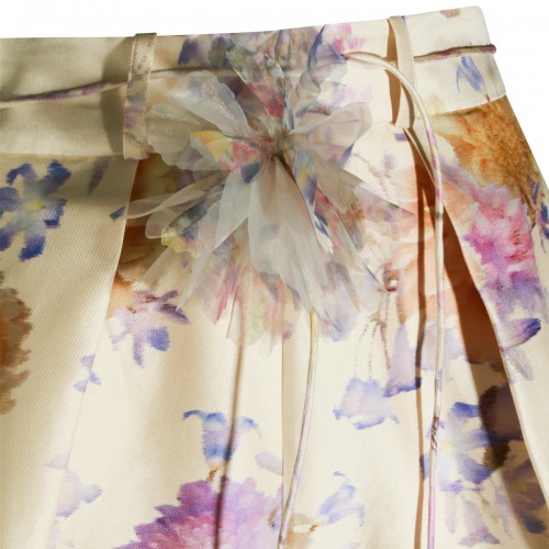 MULTICOLOR SILK SHORTS