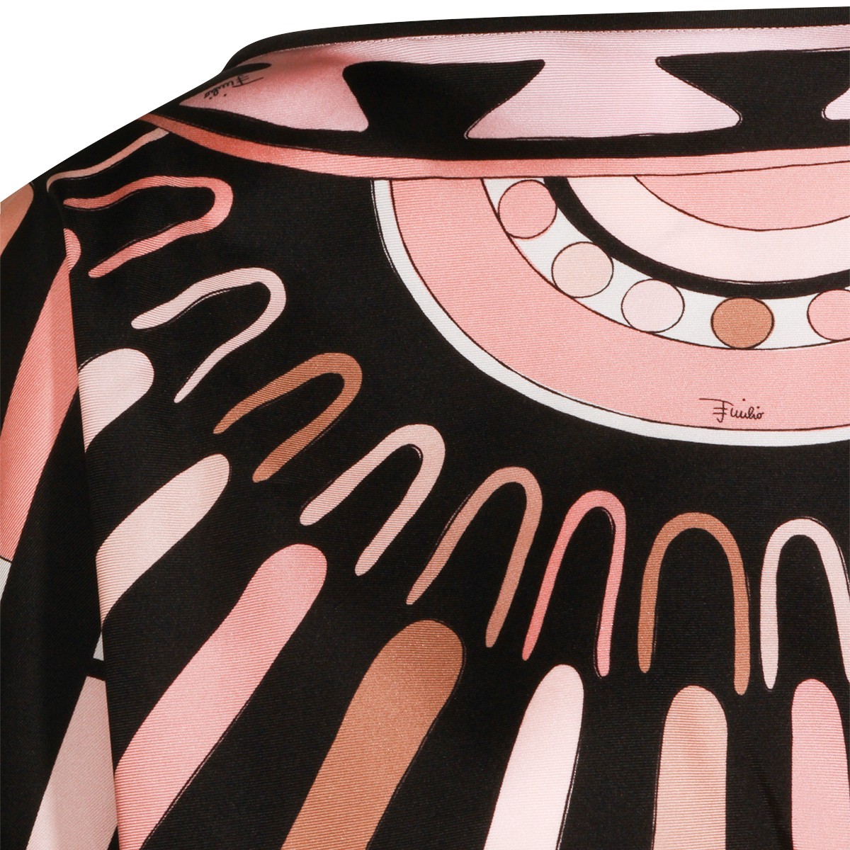 PINK AND BROWN SILK TOP