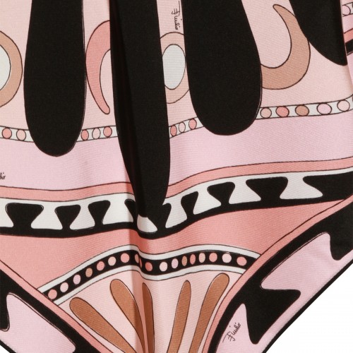 PINK AND BROWN SILK TOP